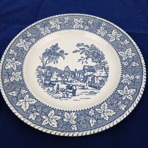 Shakespeare Blue and White Porcelain Dinner Plate 10"